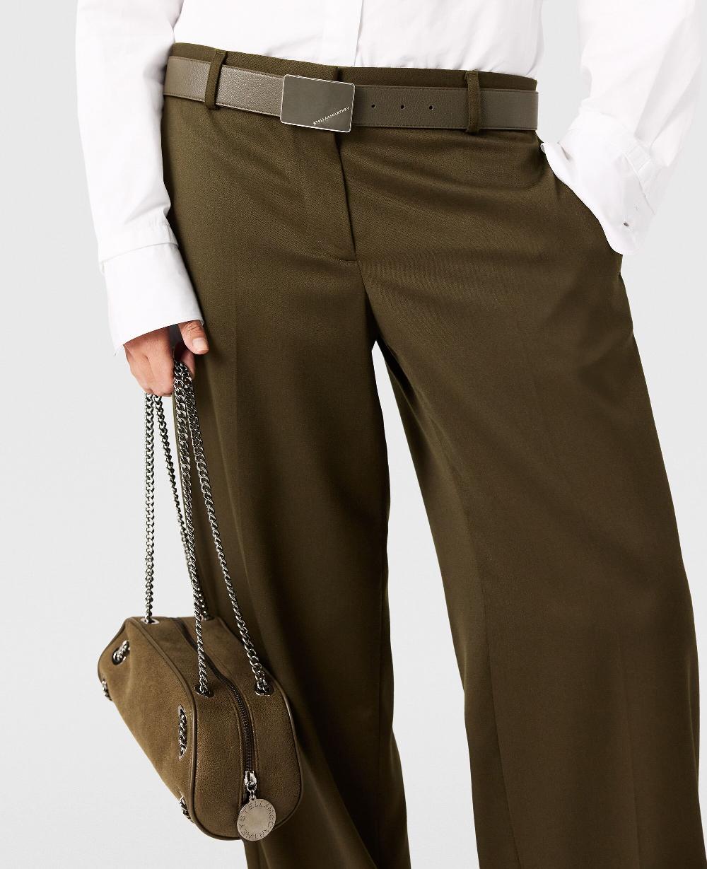 Stella Pleated Straight-Leg Pants