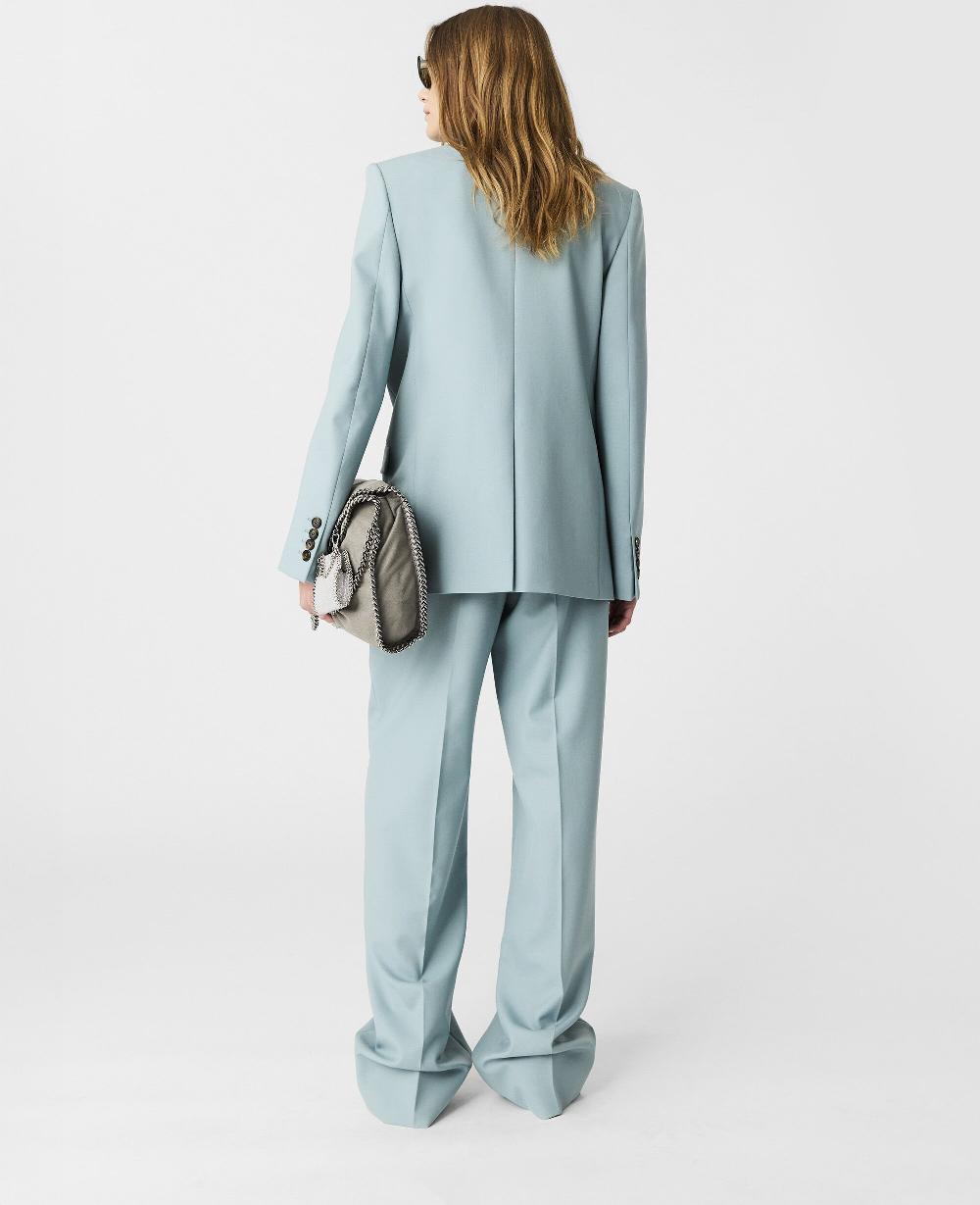 Stella Pleated Straight-Leg Pants