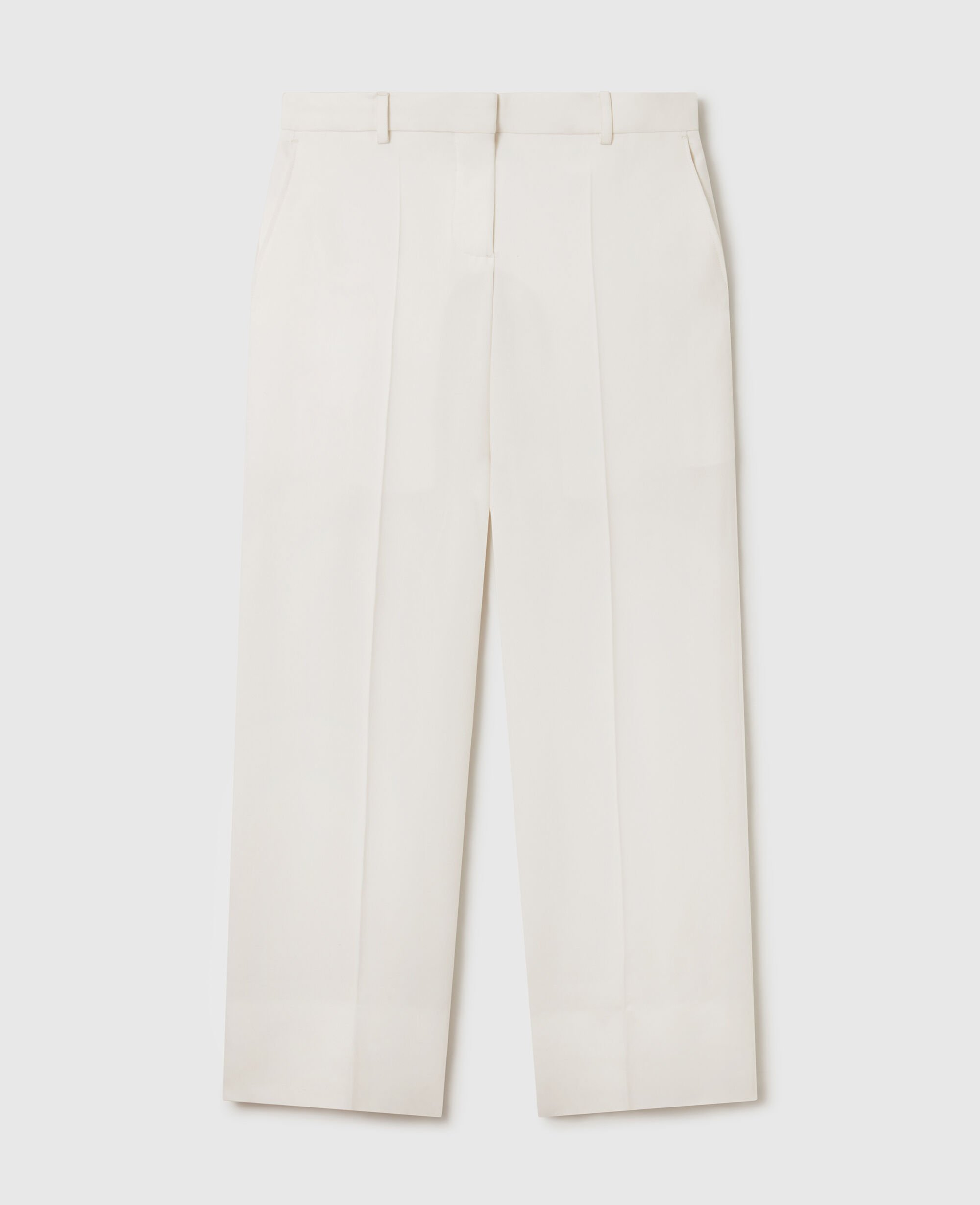stella Pleated Straight-Leg Pants