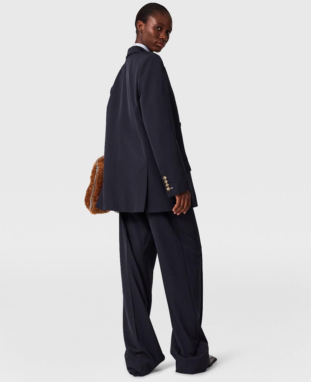 Stella Pleated Wide-Leg Trousers