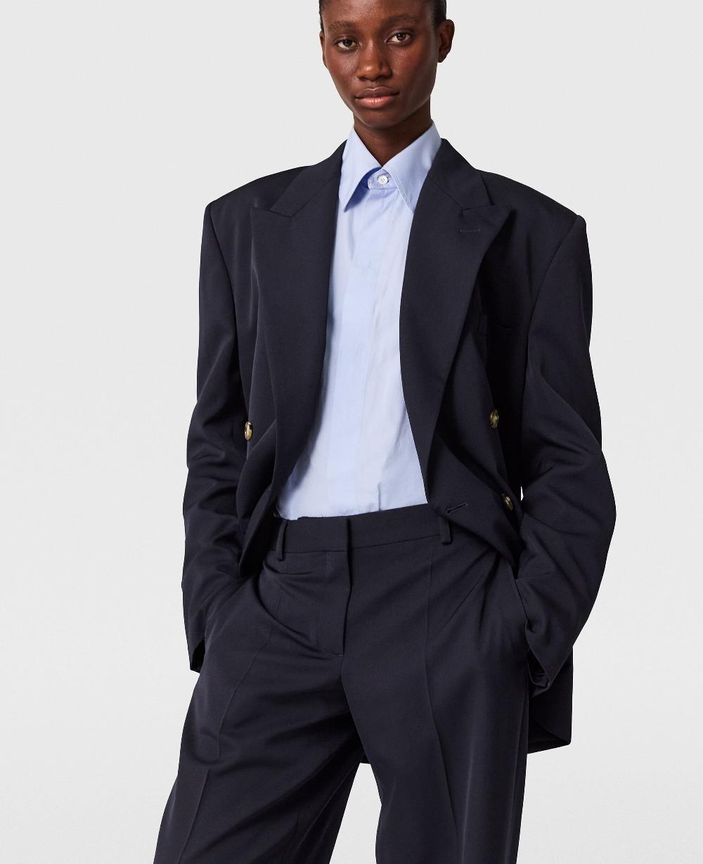 Stella Pleated Wide-Leg Trousers