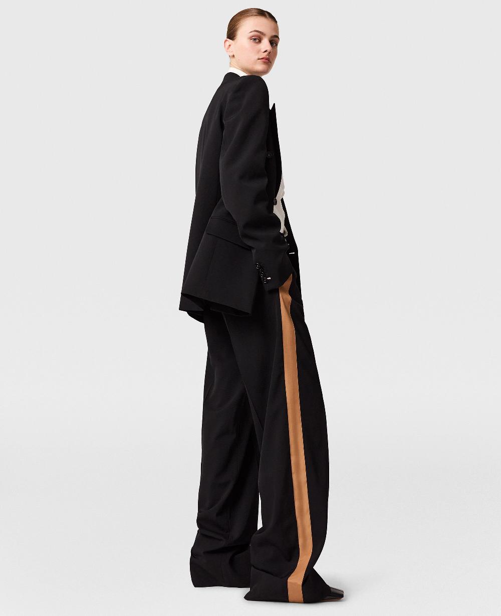 Stella Pleated Wide-Leg Trousers