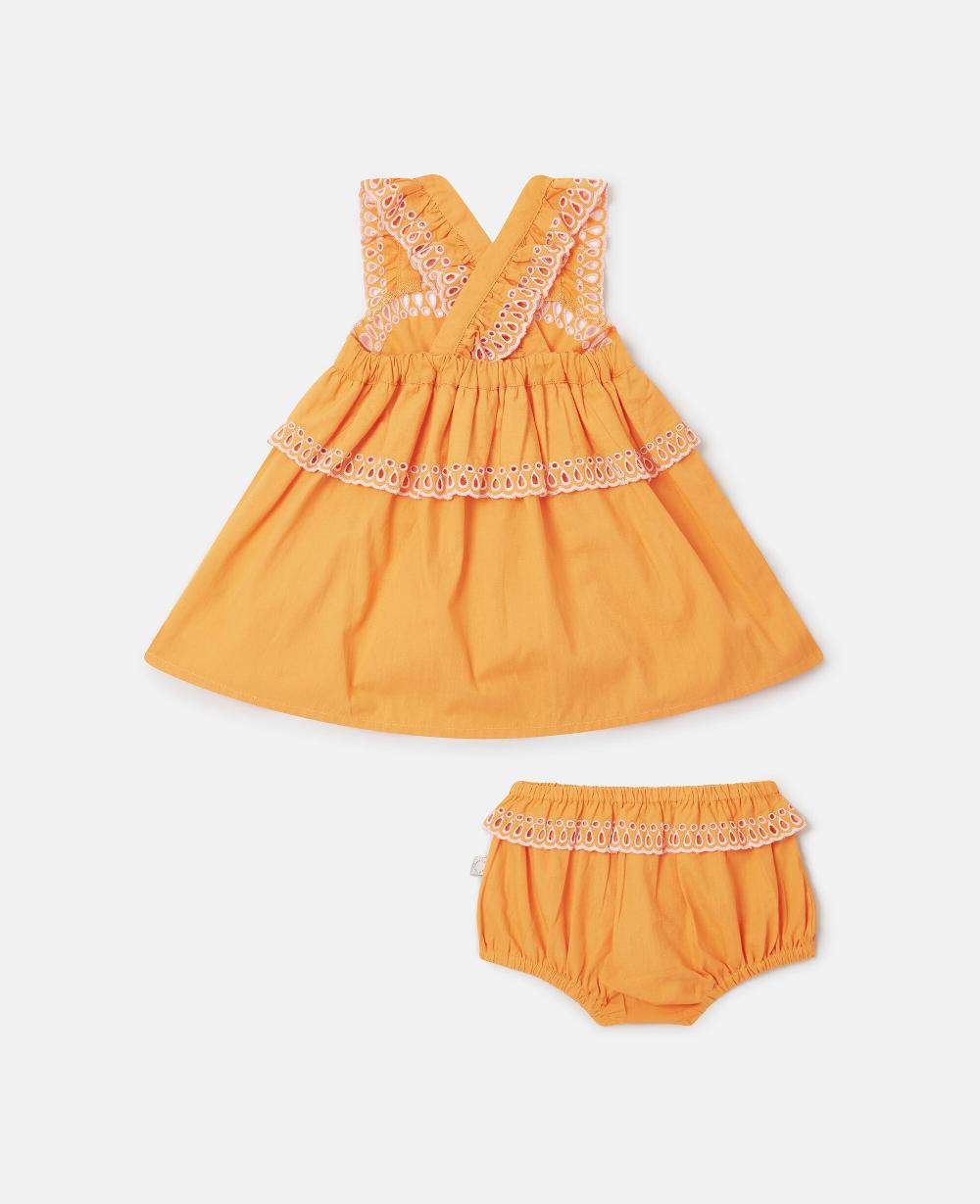 Stella Popeline Dress And Bloomers Set