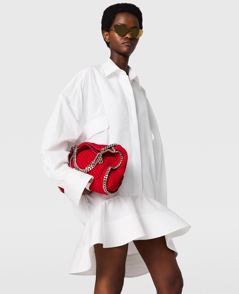 Stella Poplin Peplum Piqué Shirt Dress
