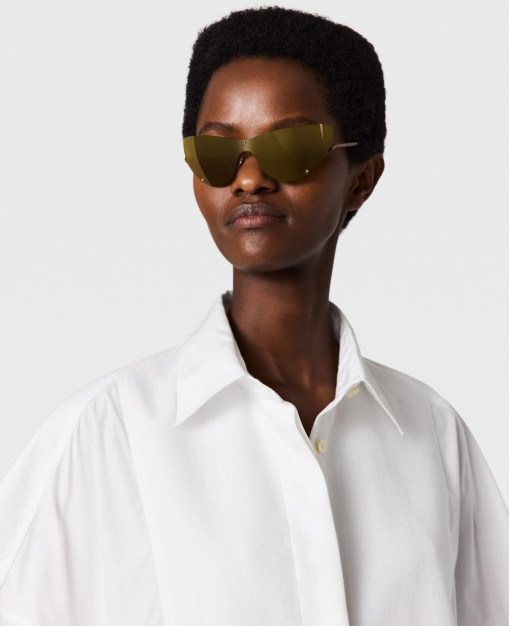 Stella Poplin Peplum Piqué Shirt Dress