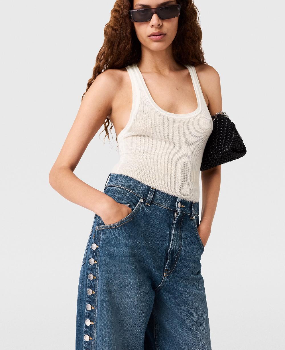 Stella Popper-Studded Straight-Leg Jeans