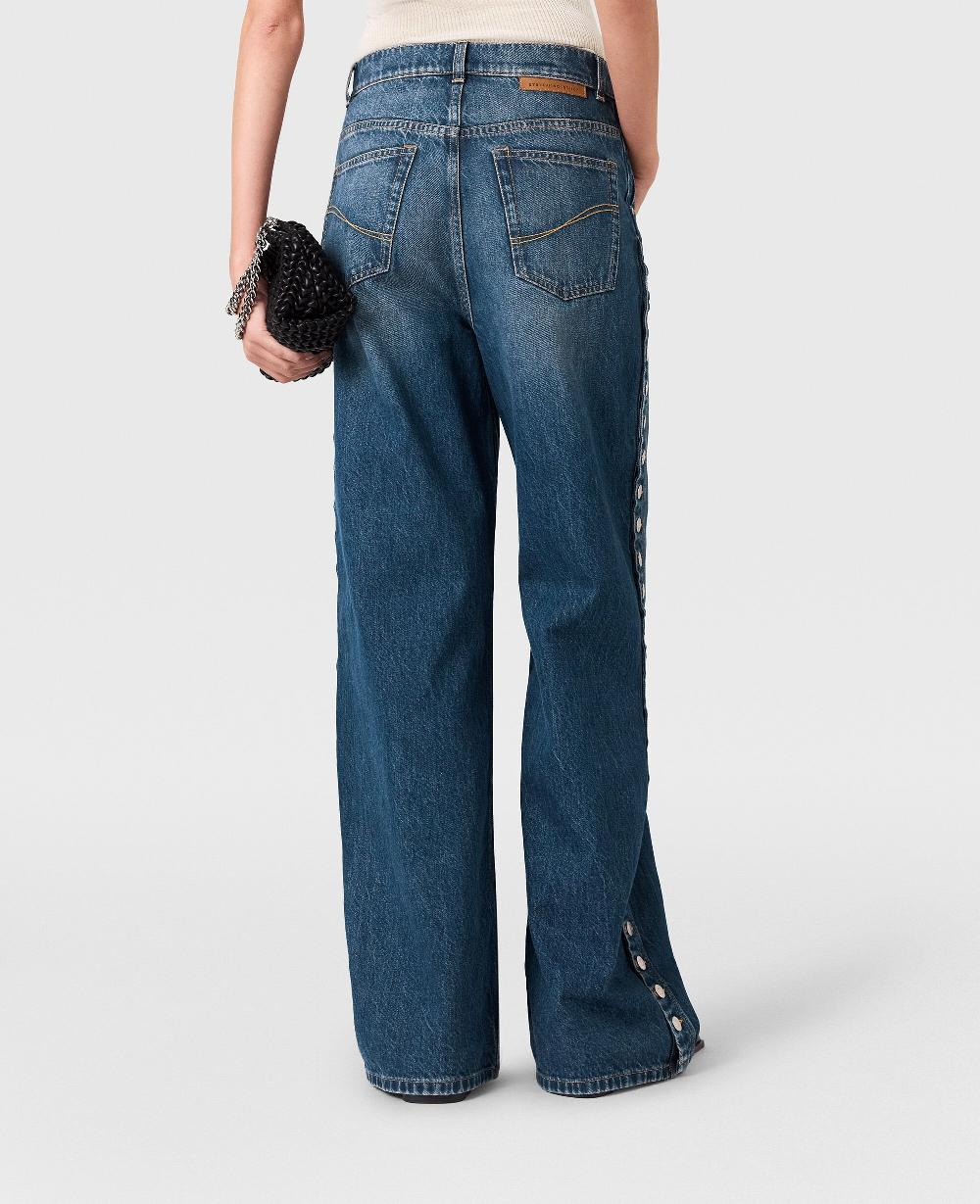 Stella Popper-Studded Straight-Leg Jeans