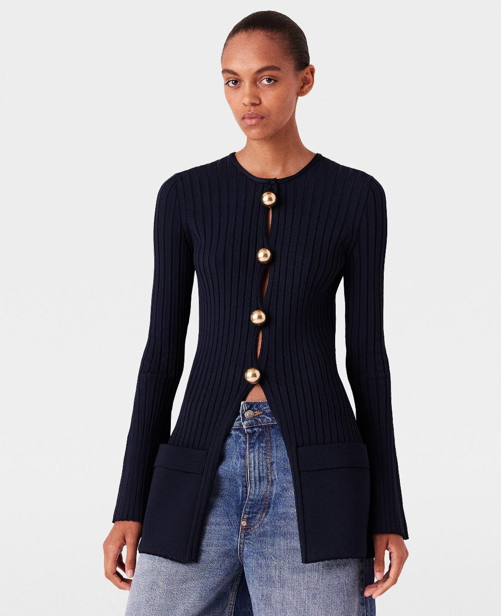 Stella Ribbed Long Sleeve Cardigan