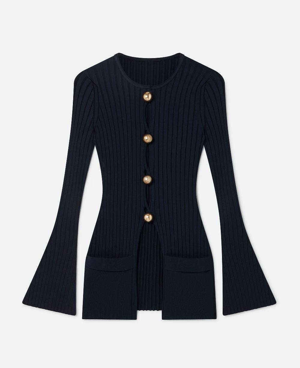 stella Ribbed Long Sleeve Cardigan