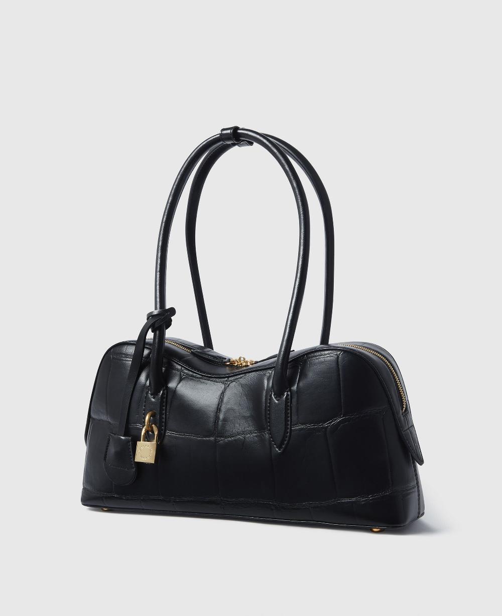 Stella Ryder Crocodile-Embossed Shoulder Bag