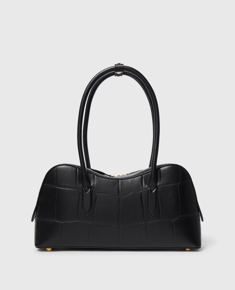 Stella Ryder Crocodile-Embossed Shoulder Bag