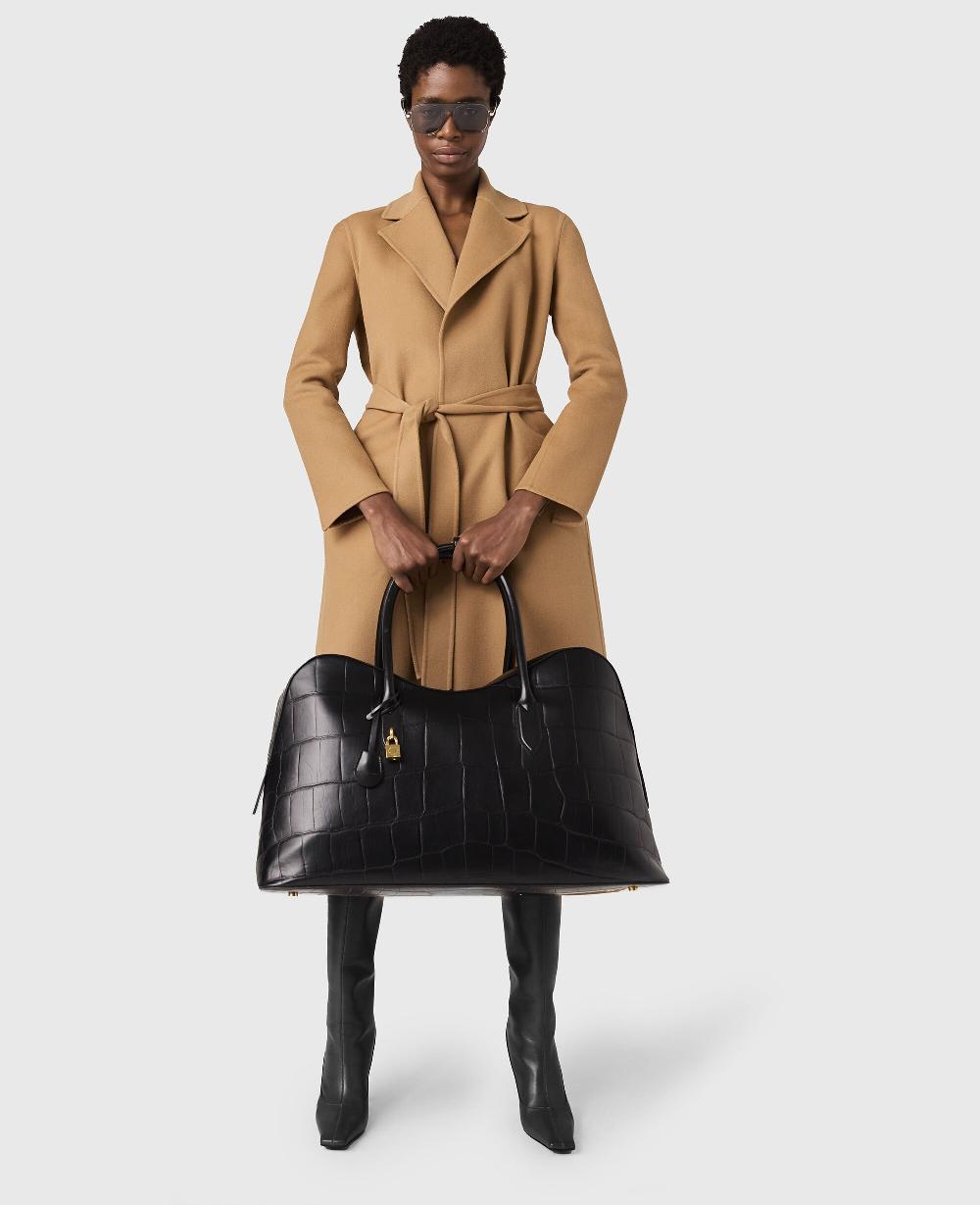 Stella Ryder Crocodile-Embossed Weekender Bag