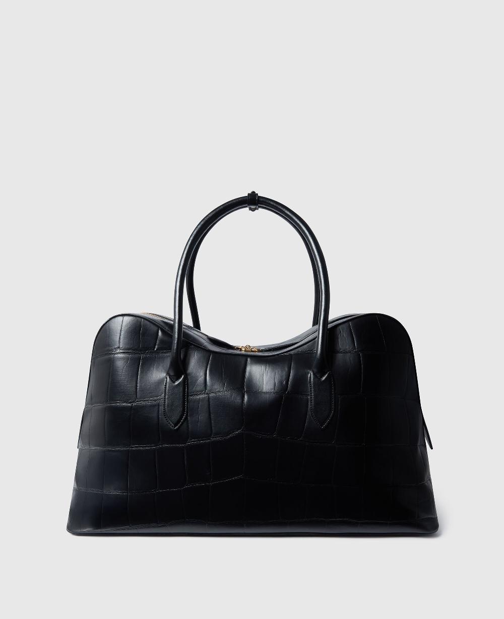 Stella Ryder Crocodile-Embossed Weekender Bag