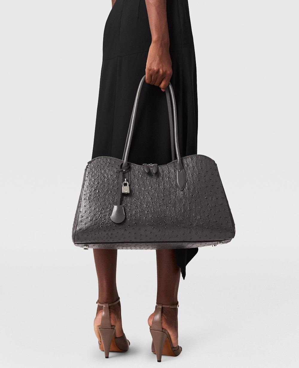 Stella Ryder Ostrich Laptop Tote