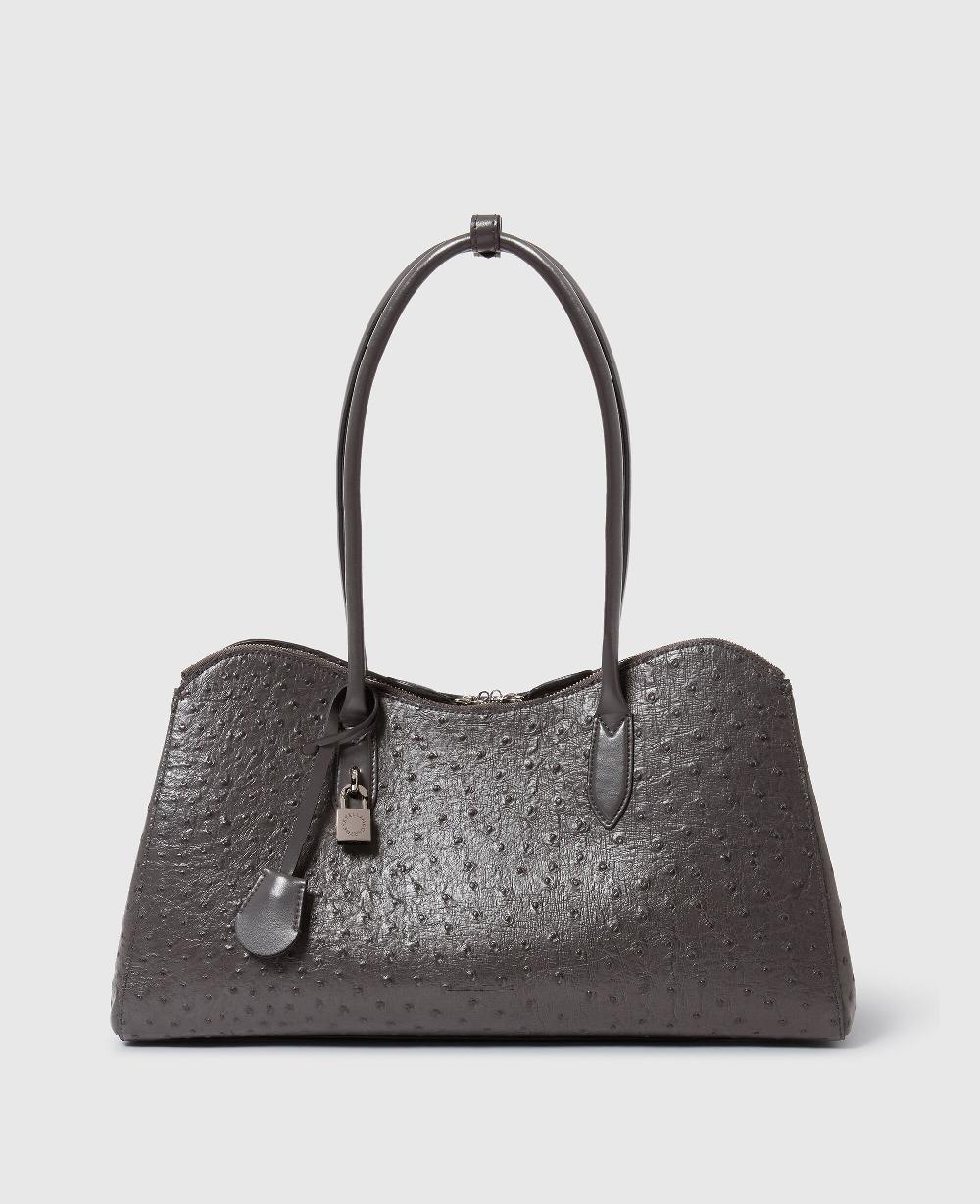 stella Ryder Ostrich Laptop Tote