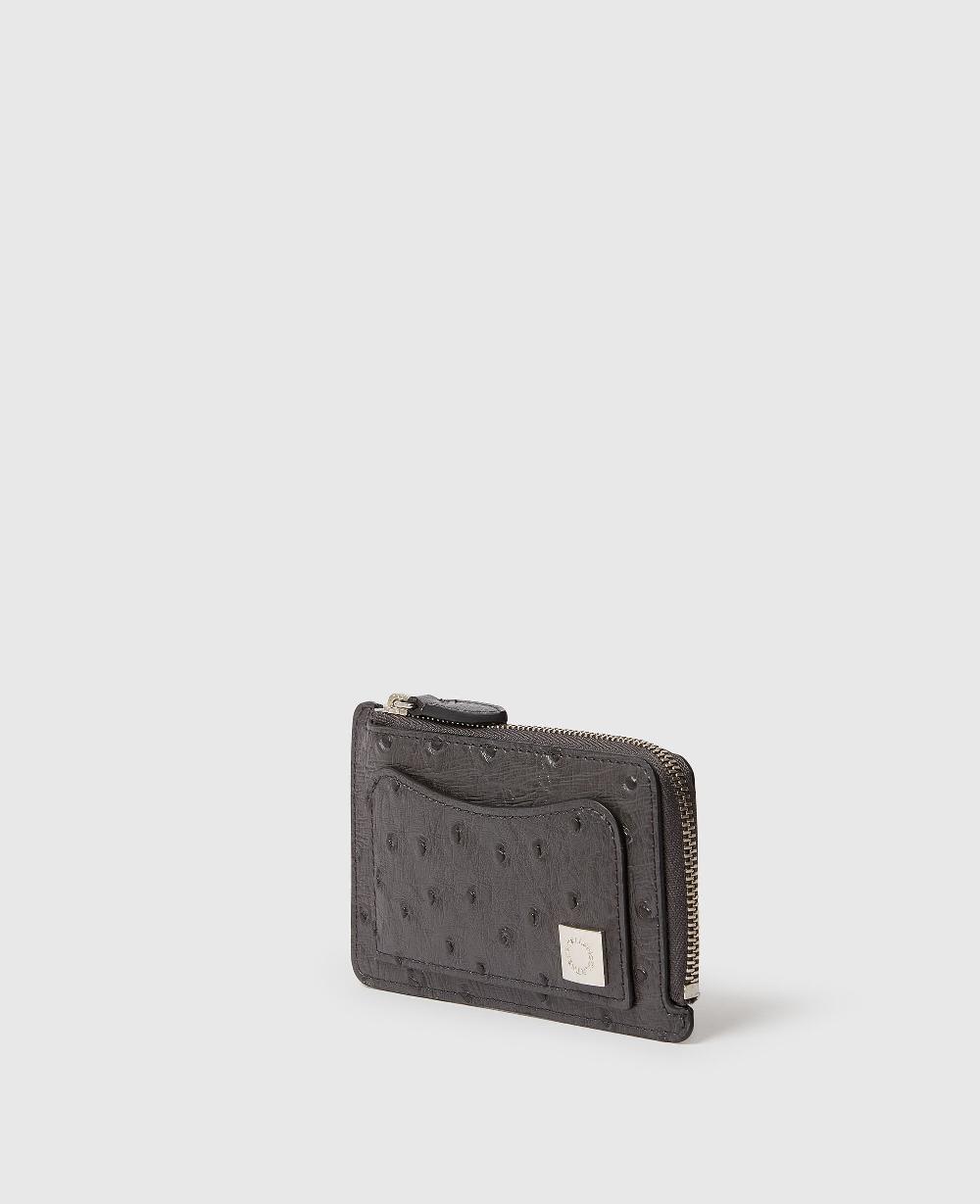 Stella Ryder Ostrich Zip Cardholder