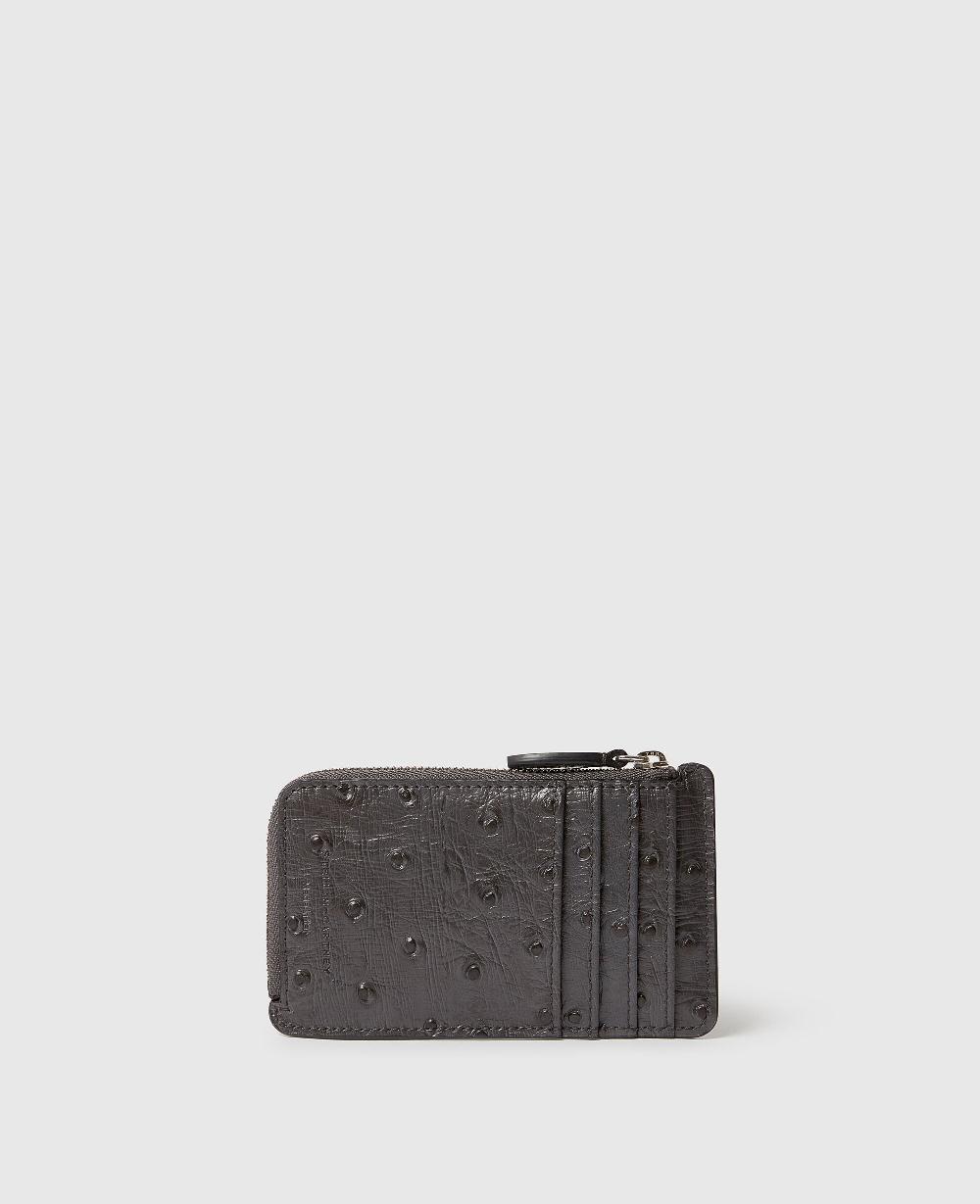 Stella Ryder Ostrich Zip Cardholder