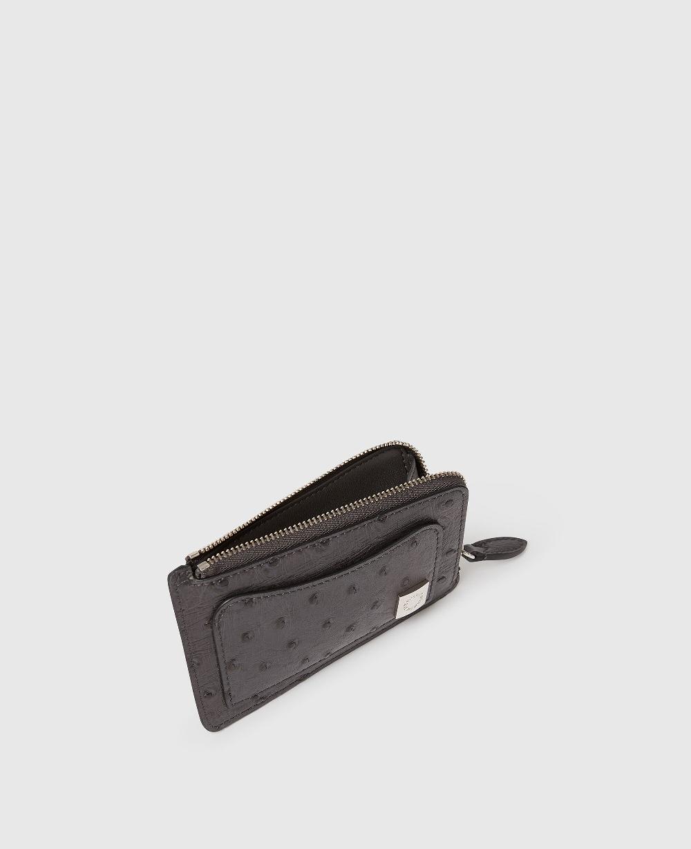 Stella Ryder Ostrich Zip Cardholder
