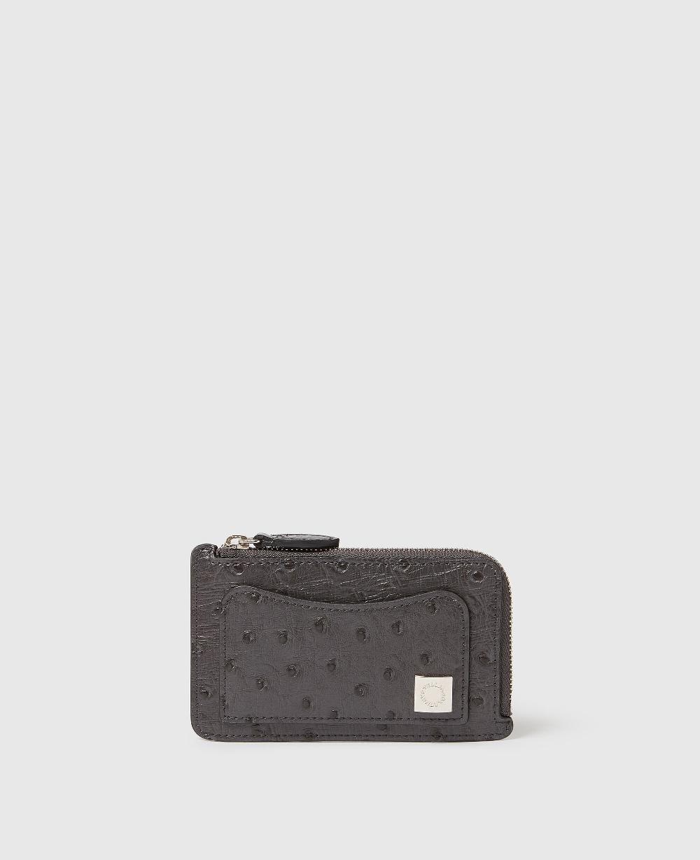 stella Ryder Ostrich Zip Cardholder