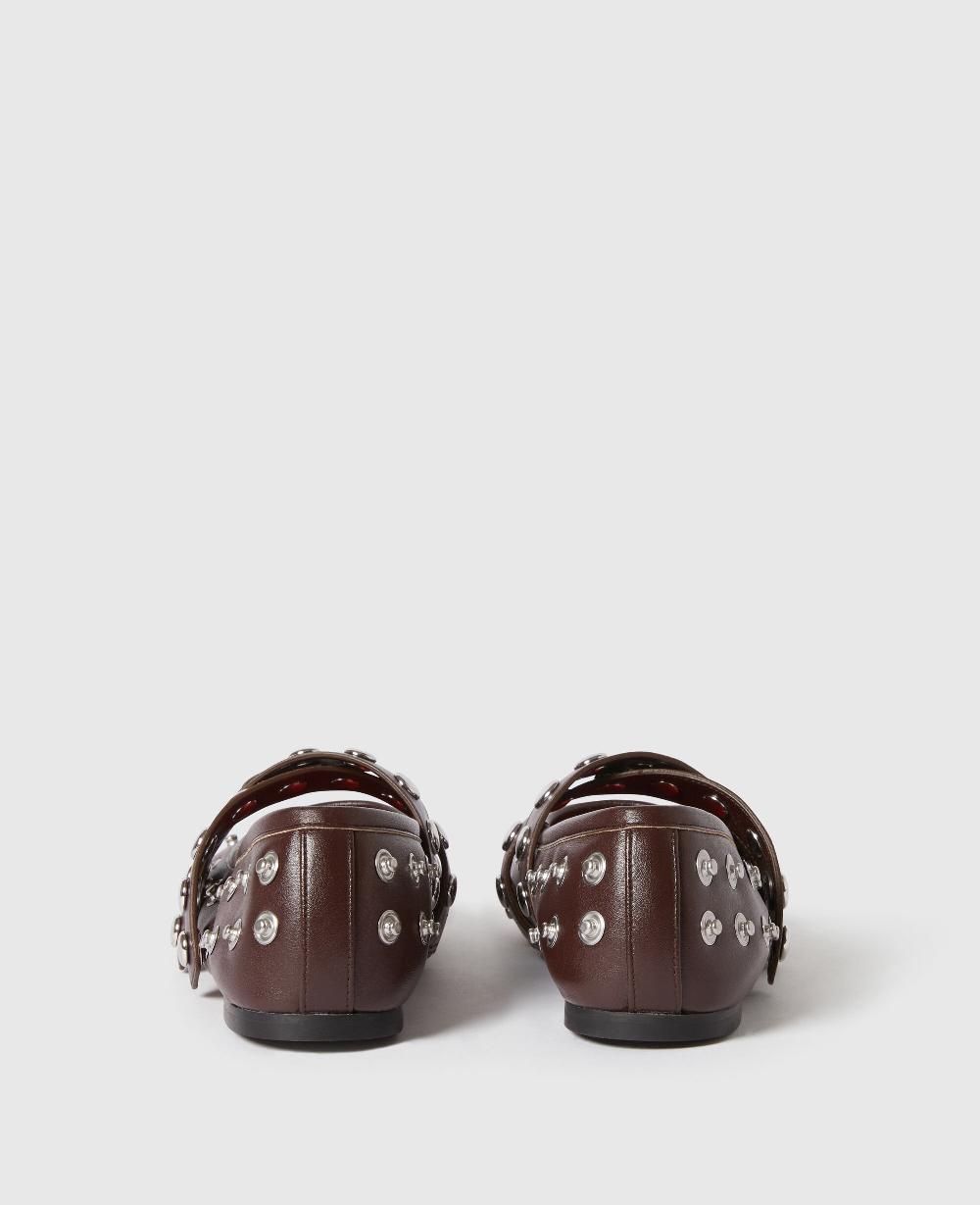 Stella Ryder Popper-Studded Ballet Flats