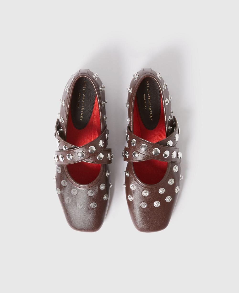 Stella Ryder Popper-Studded Ballet Flats