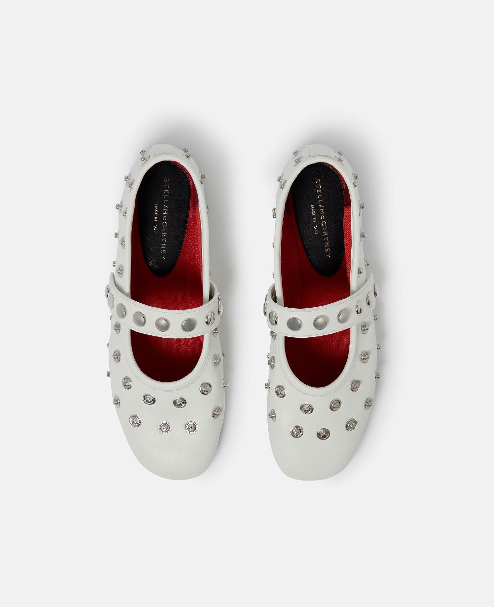 Stella Ryder Popper-Studded Ballet Flats