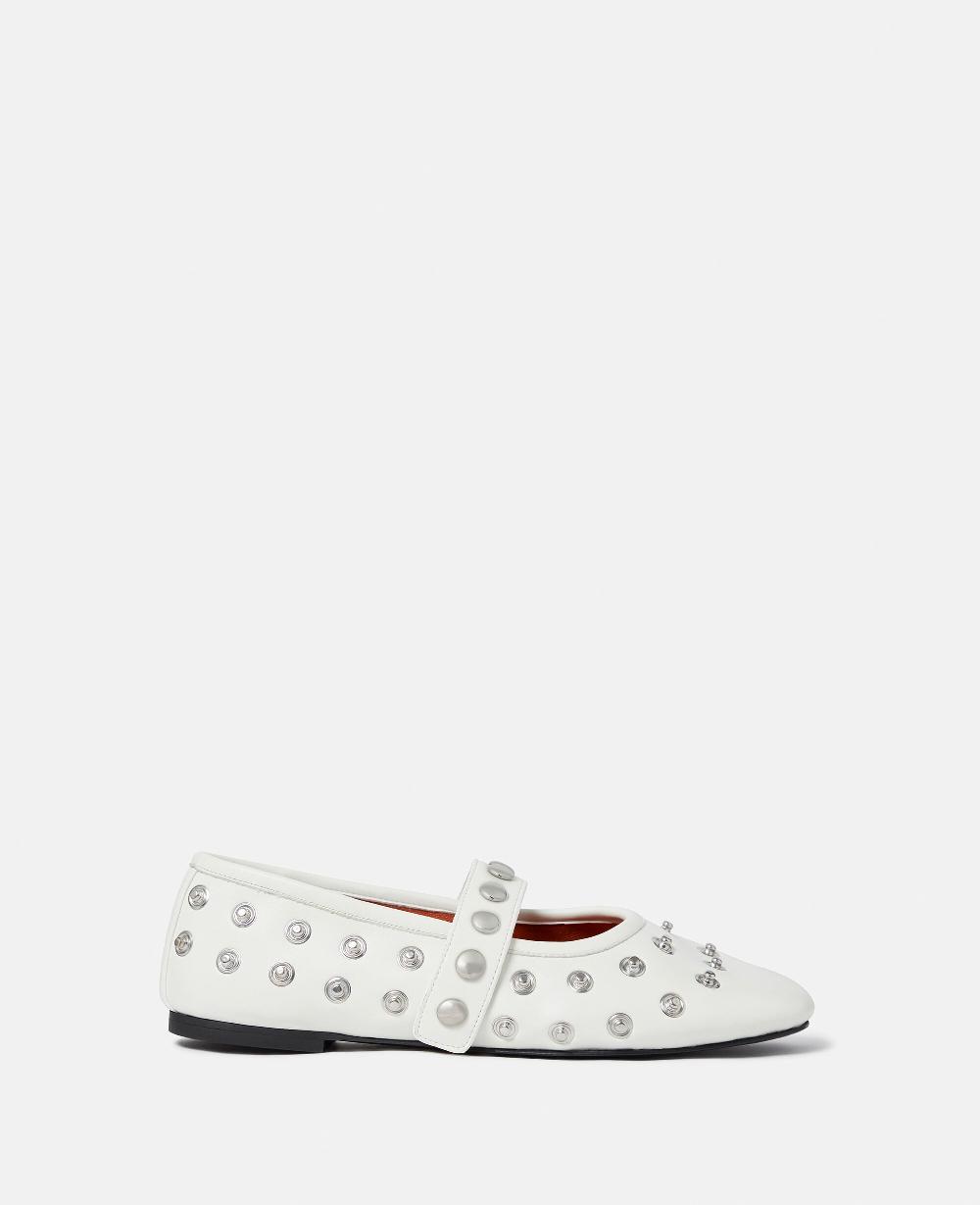 stella Ryder Popper-Studded Ballet Flats