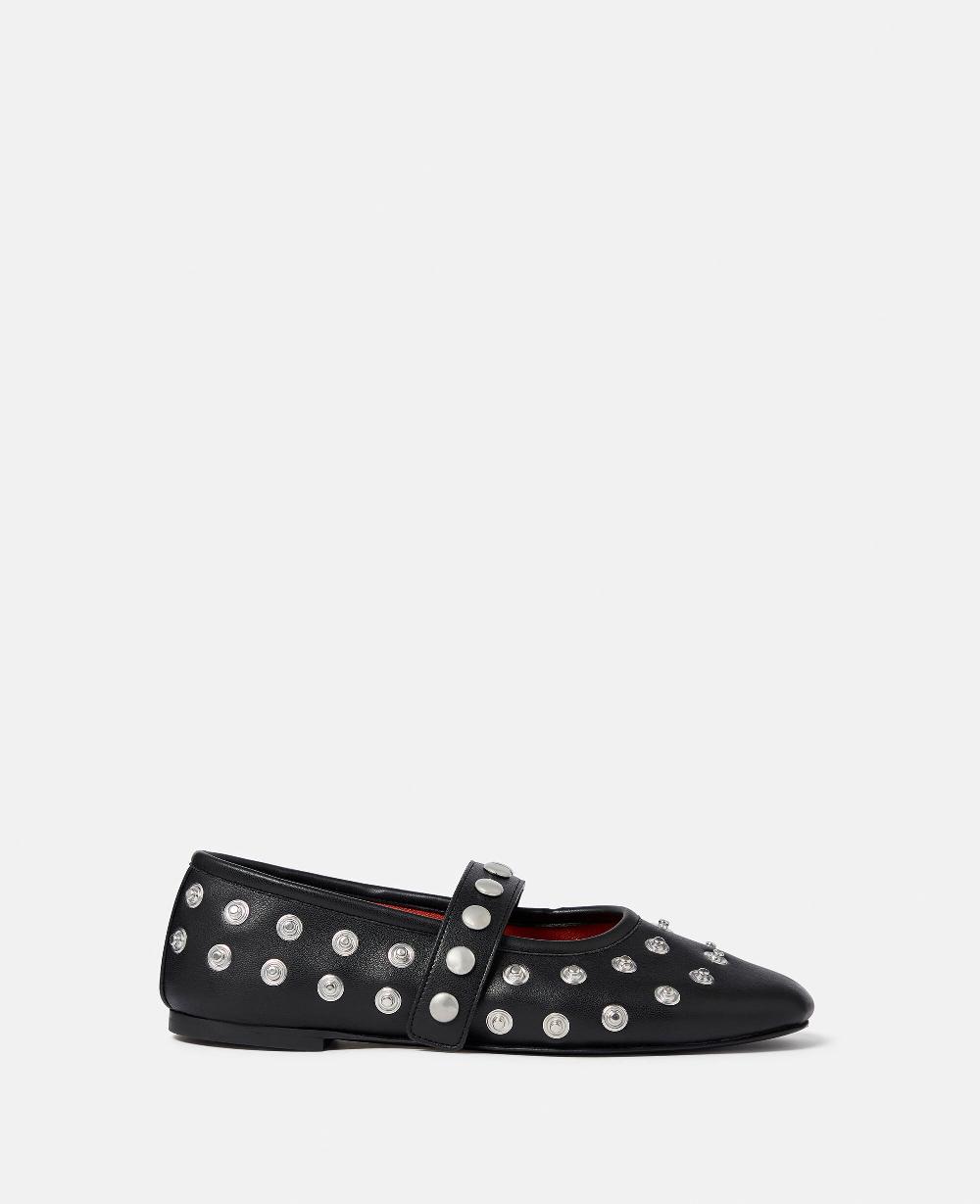 stella Ryder Popper-Studded Ballet Flats