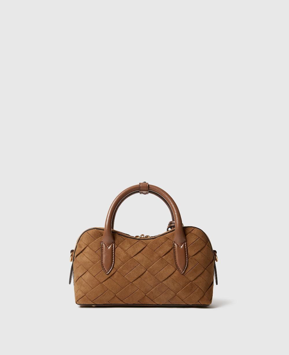 Stella Ryder Woven Suede-Effect Crossbody Bag