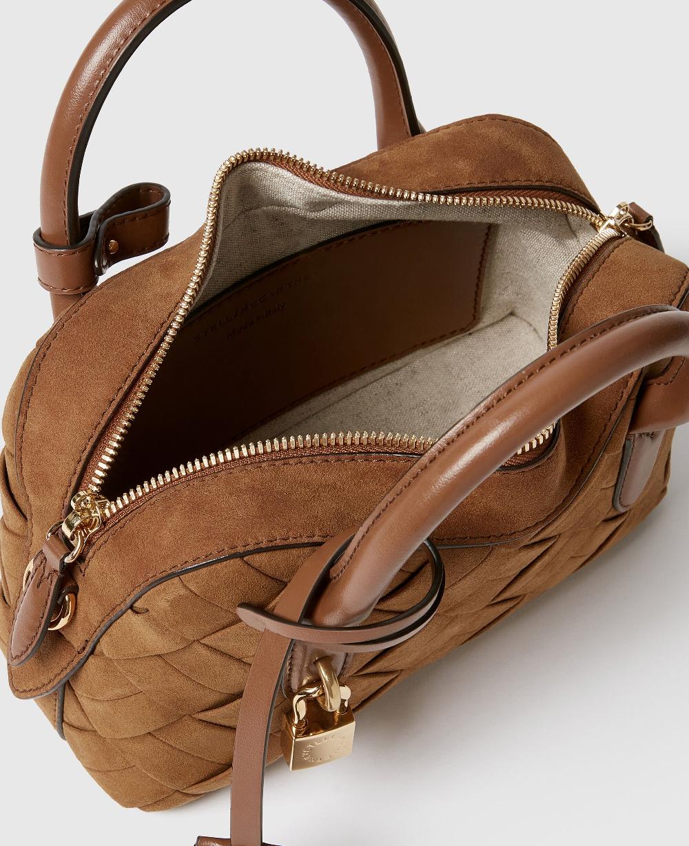 Stella Ryder Woven Suede-Effect Crossbody Bag