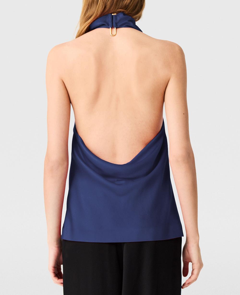 Stella Satin Halterneck Top