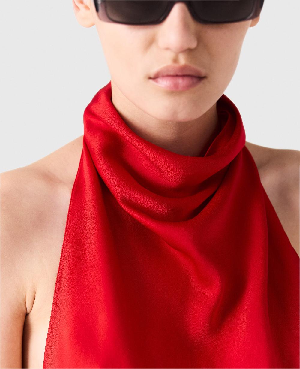 Stella Satin Halterneck Top