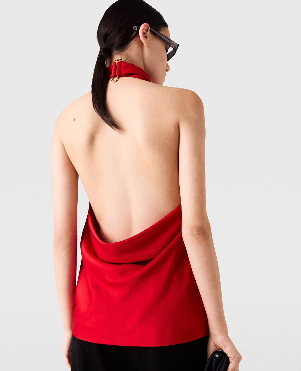 Stella Satin Halterneck Top