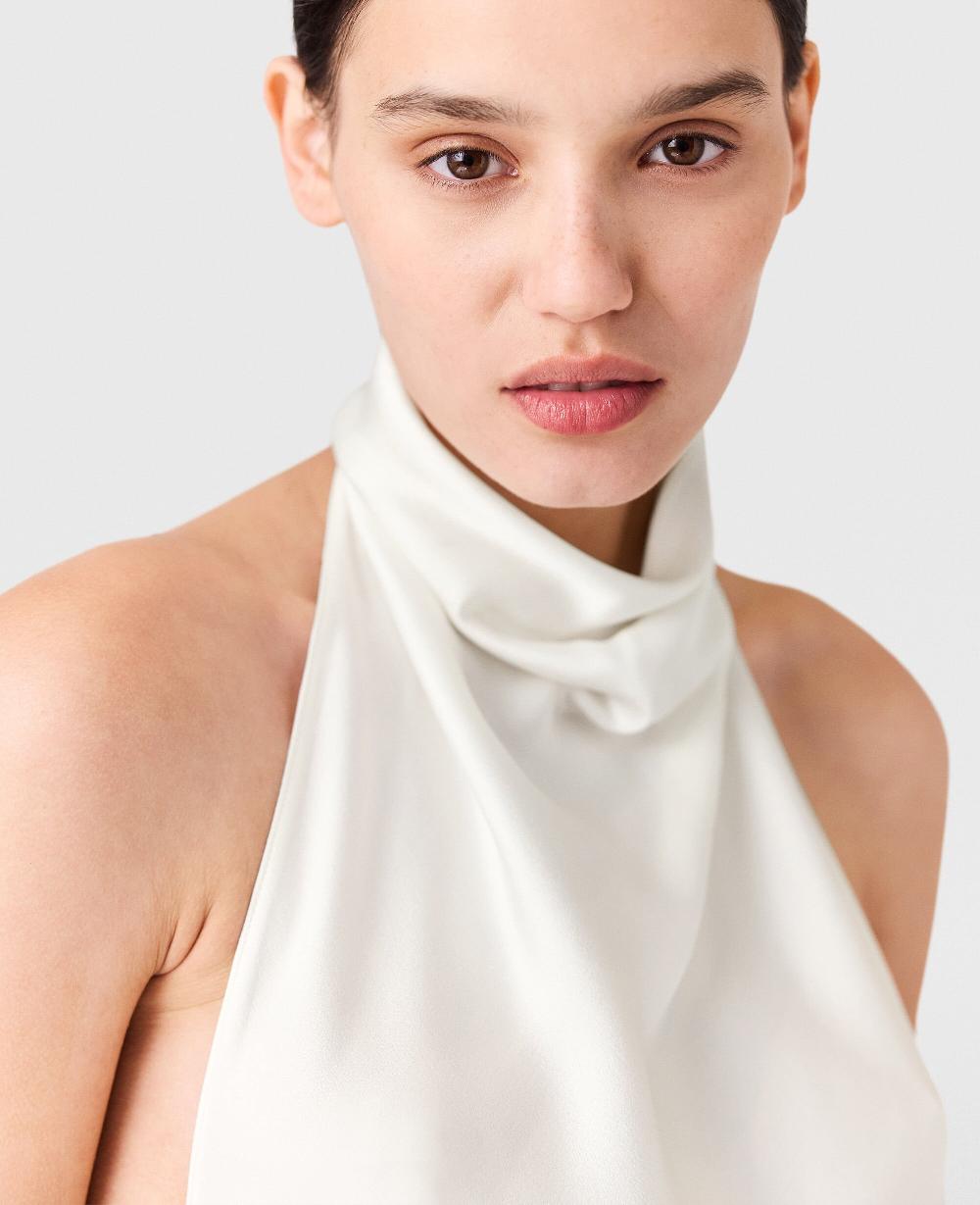 Stella Satin Halterneck Top
