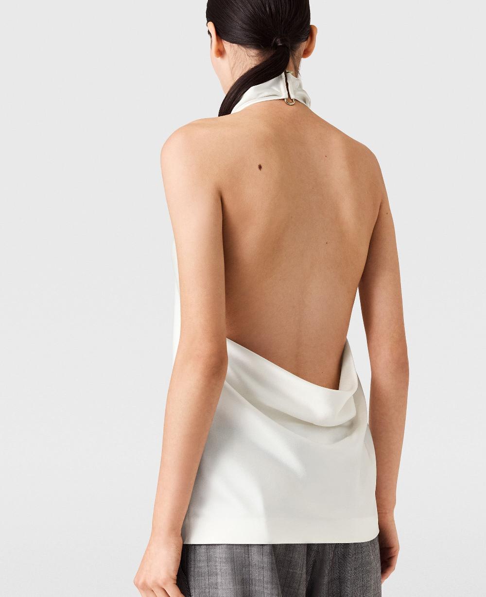 Stella Satin Halterneck Top
