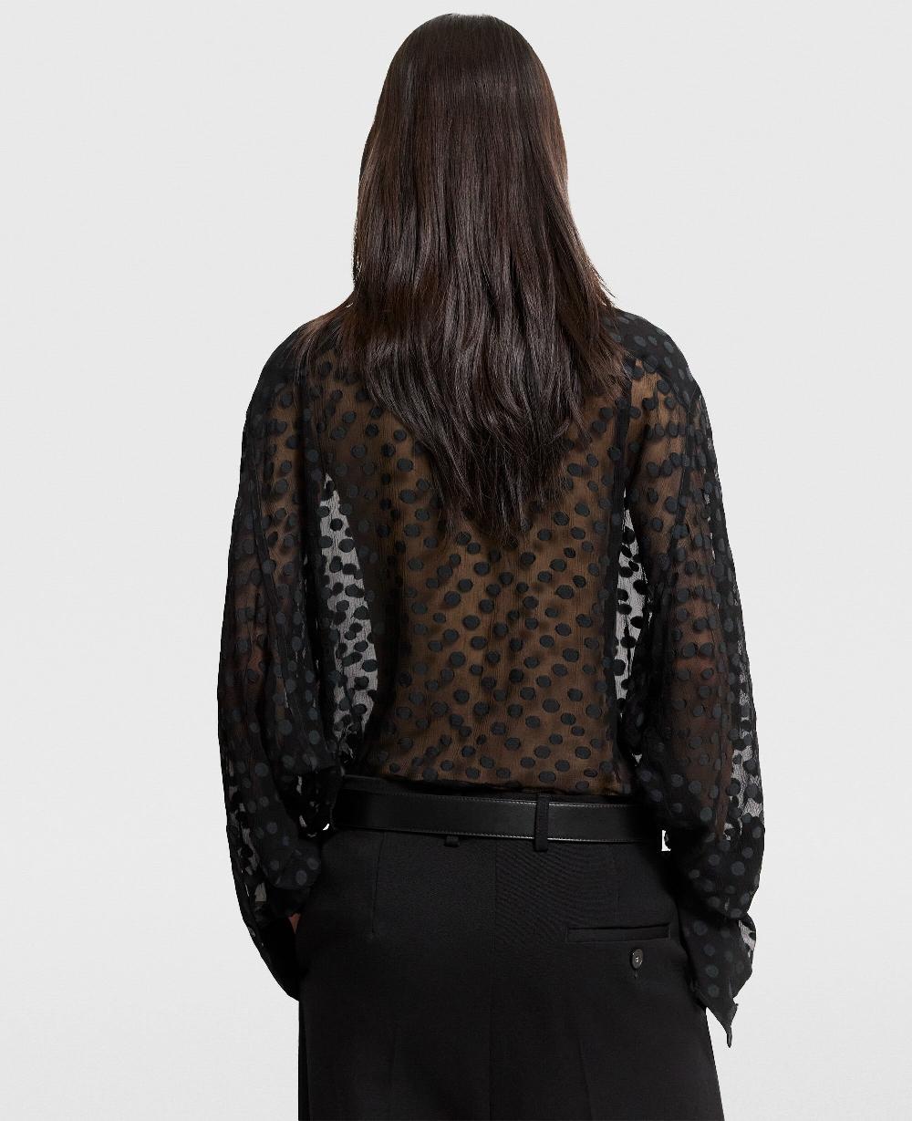 Stella Sheer Polka Dot Chiffon Shirt