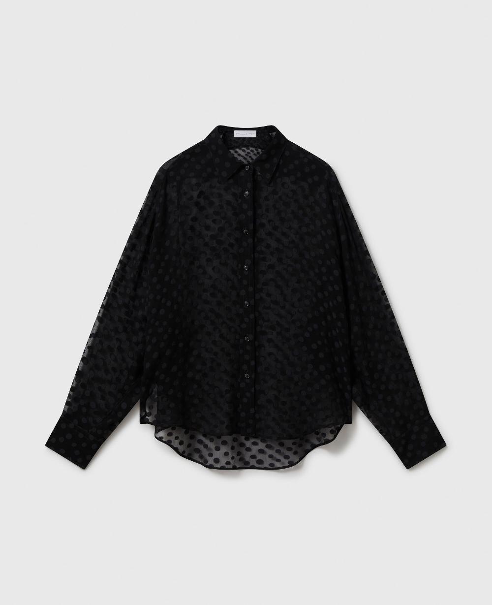 stella Sheer Polka Dot Chiffon Shirt