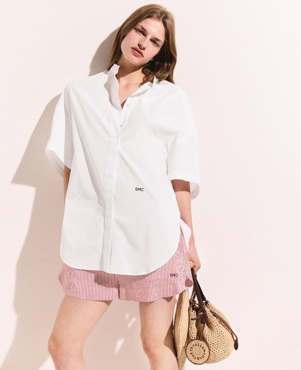 Stella Short Sleeve Paneled Shirt