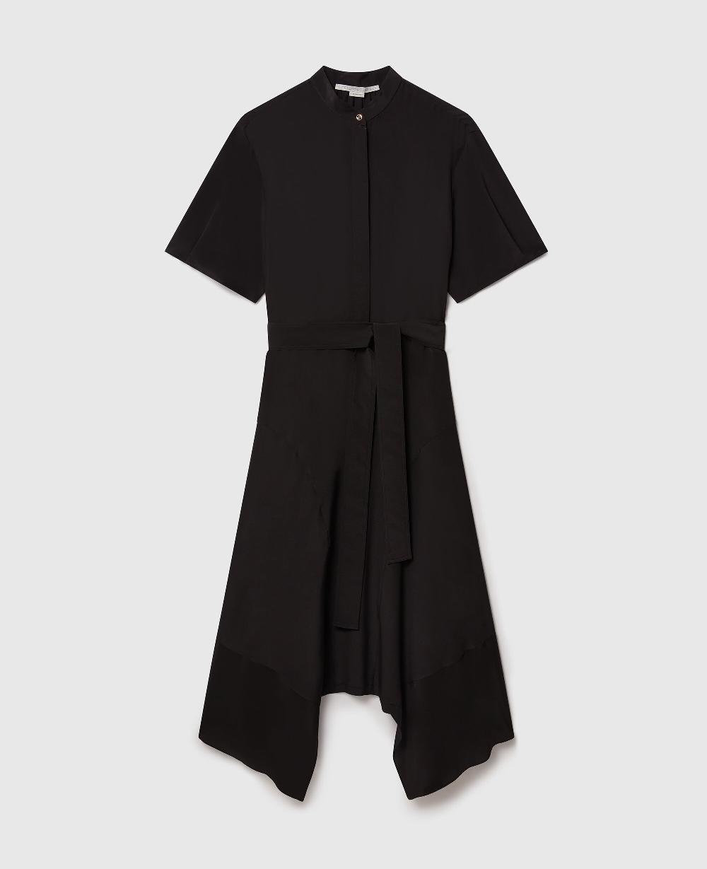 stella Silk Crêpe de Chine Shirt Dress