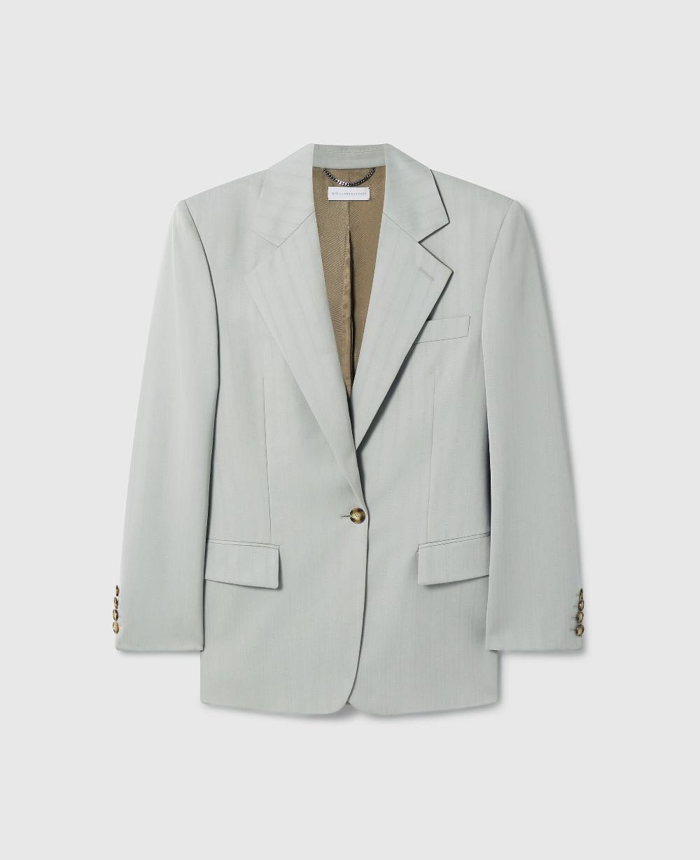 stella Single-Breasted Boyfriend Blazer