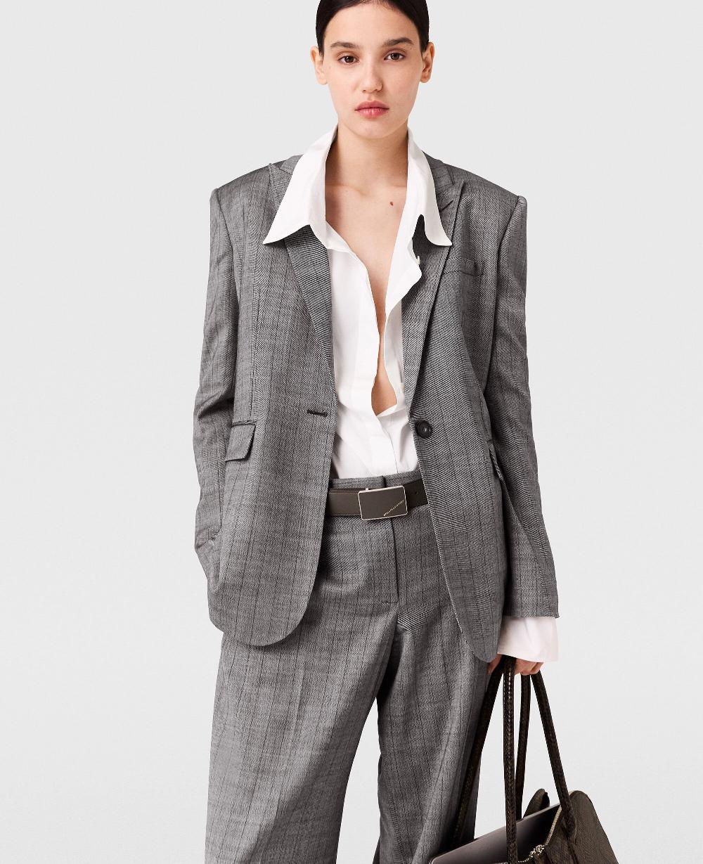 Stella Single-Breasted Pinstripe Jacket