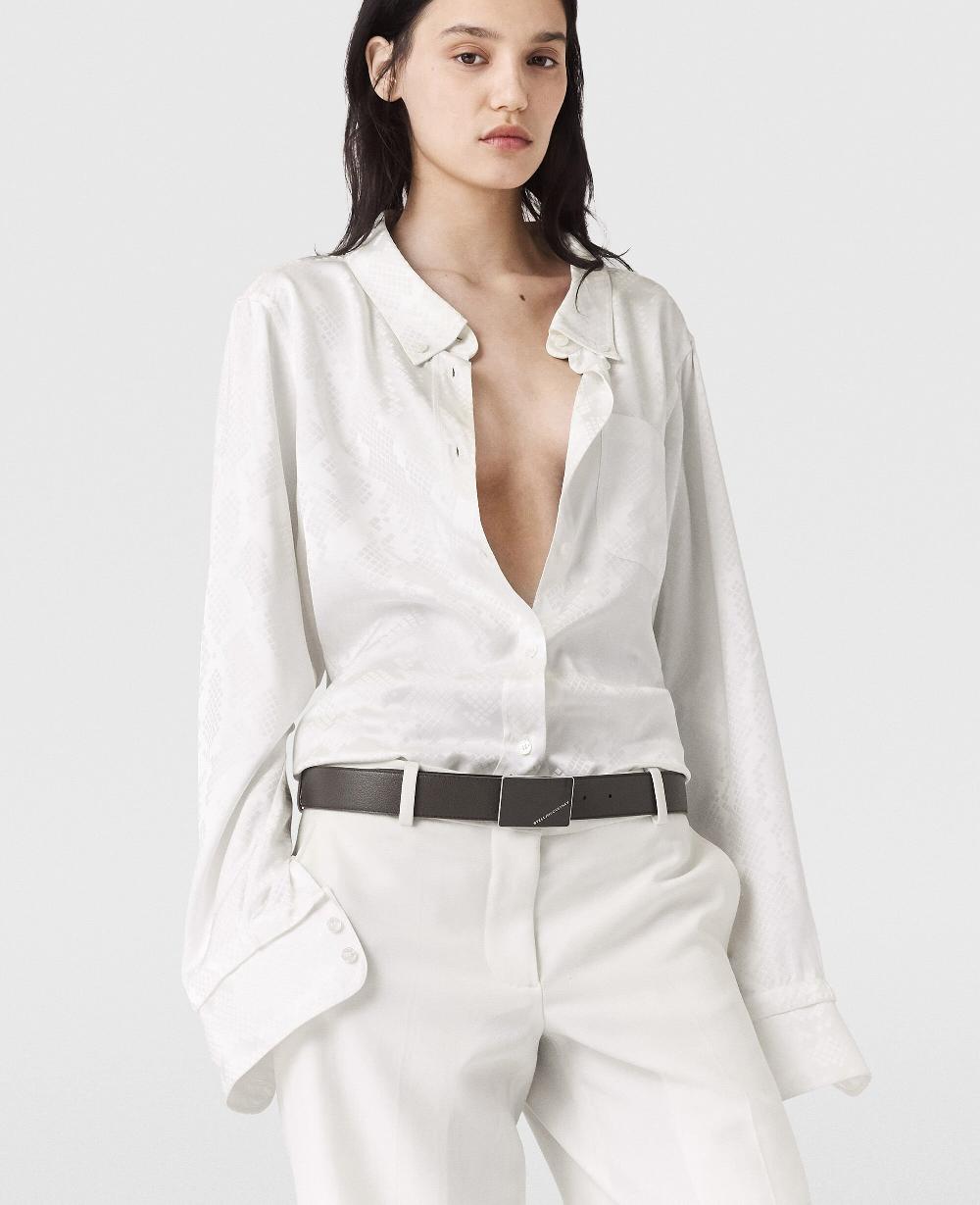 Stella Snake Print Long-Sleeve Shirt