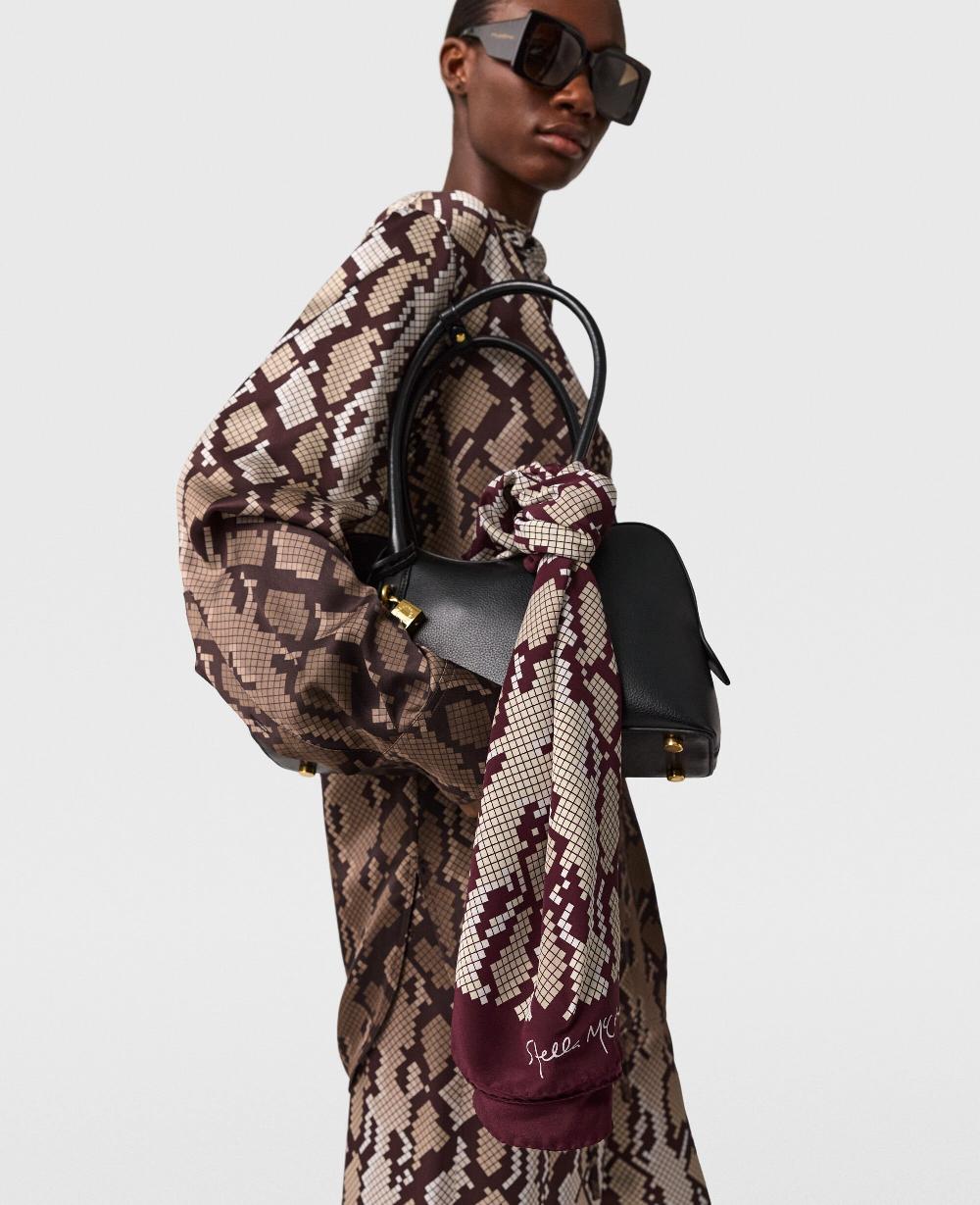 Stella Snake Print Square Scarf