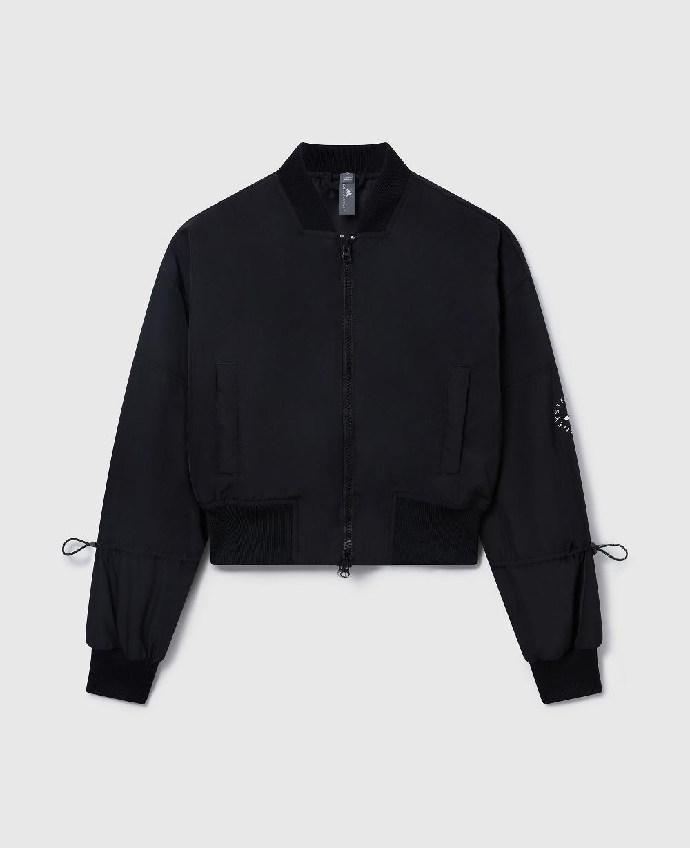 stella Sportswear Woven Cropped Bomber Jacket