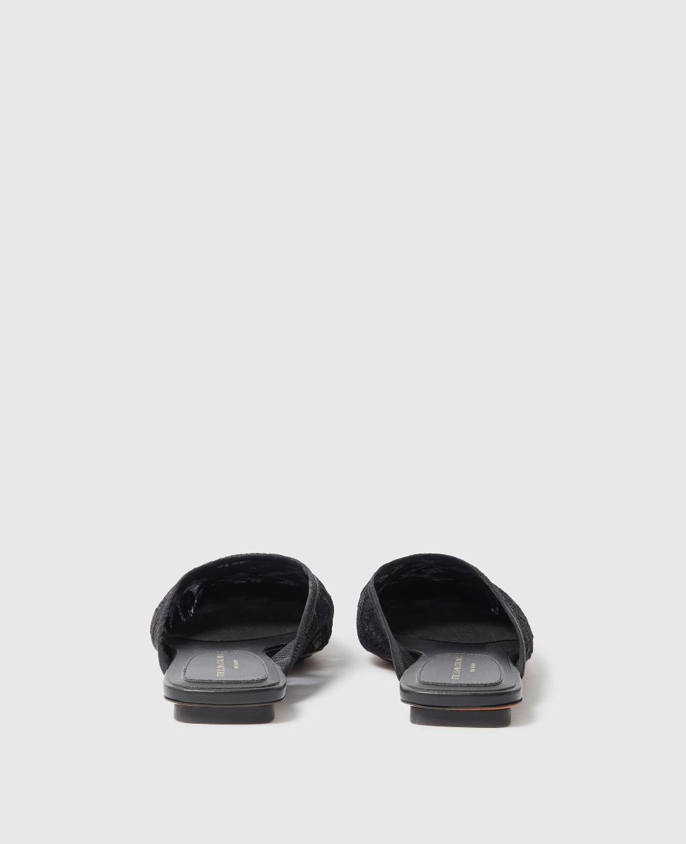 Stella Square-Toe Lace Backless Mules