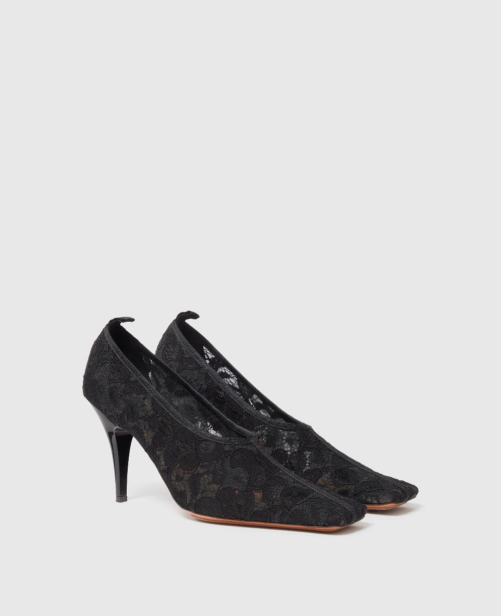 Stella Square-Toe Lace Stiletto Pumps