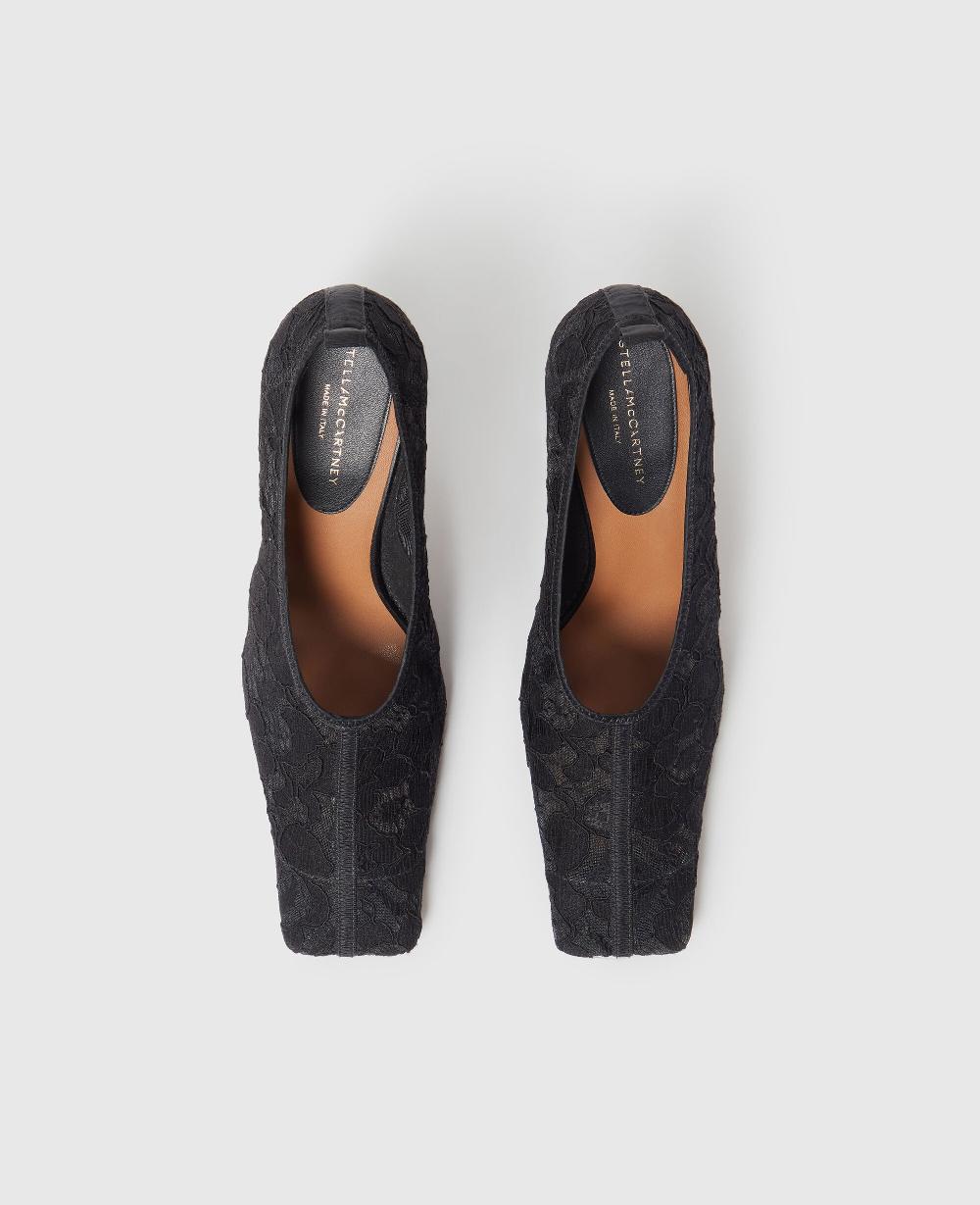 Stella Square-Toe Lace Stiletto Pumps