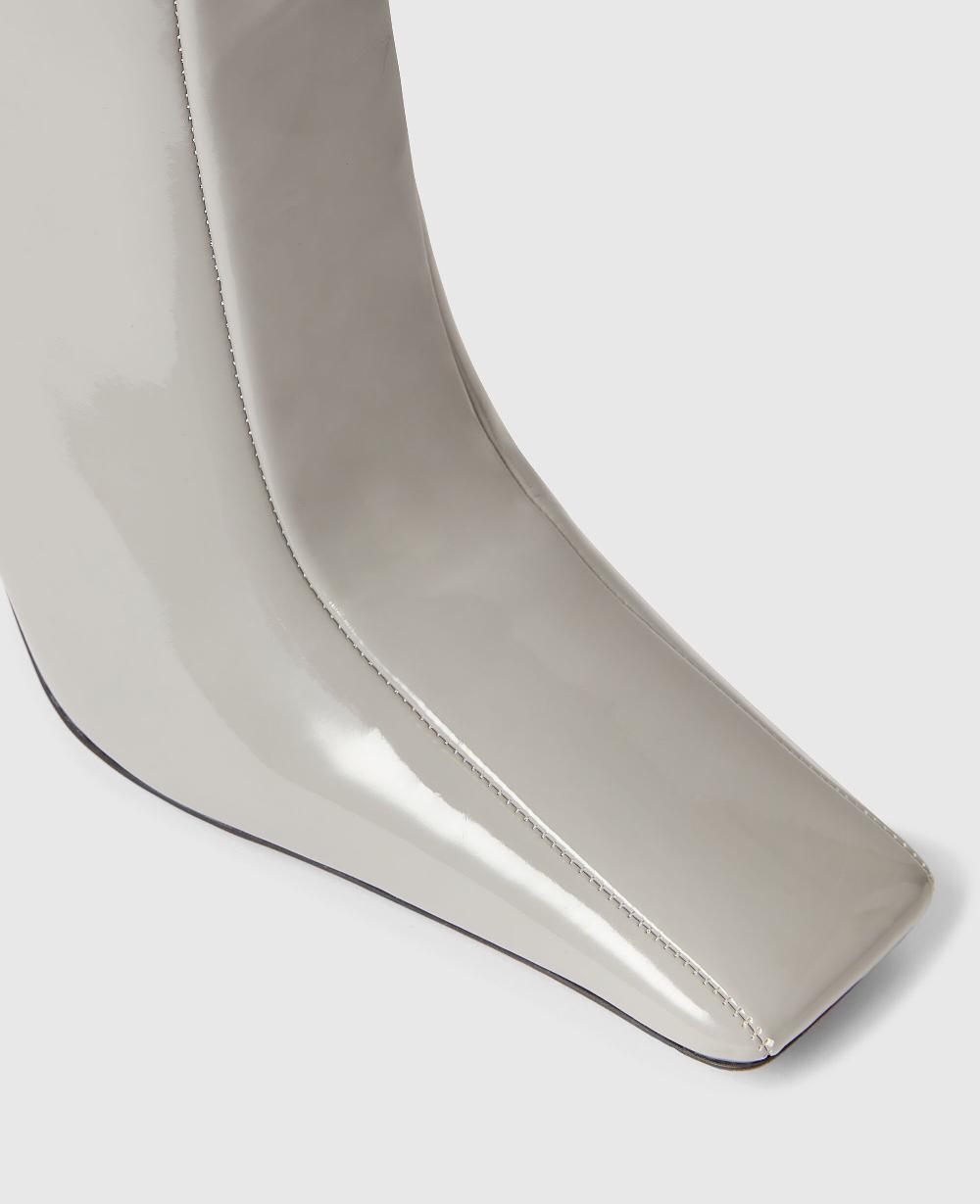 Stella Square-Toe Patent Thigh-High Stiletto Boots