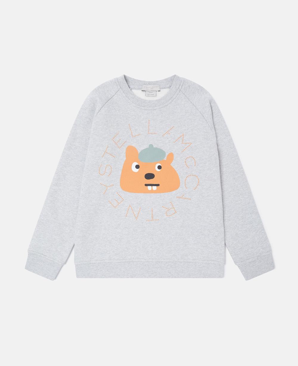 stella Squirrel Graphic Crewneck Sweatshirt