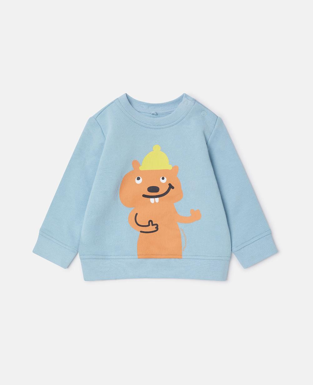 stella Squirrel Graphic Crewneck Sweatshirt